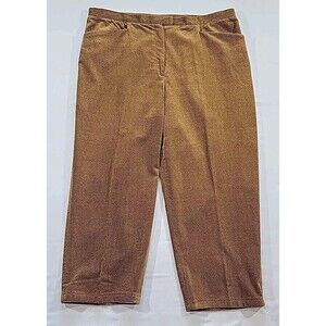Lauren Ralph Lauren Velvet Velour Herringbone Trouser Pants Brown Size 22W